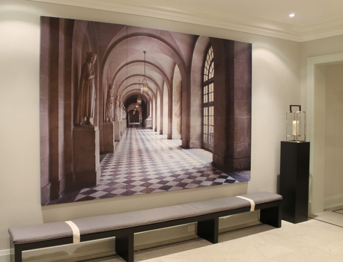 3D-Leinwand im Inneren des Flurs