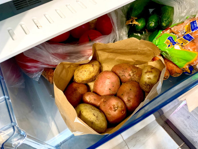Kartoffeln im Kühlschrank