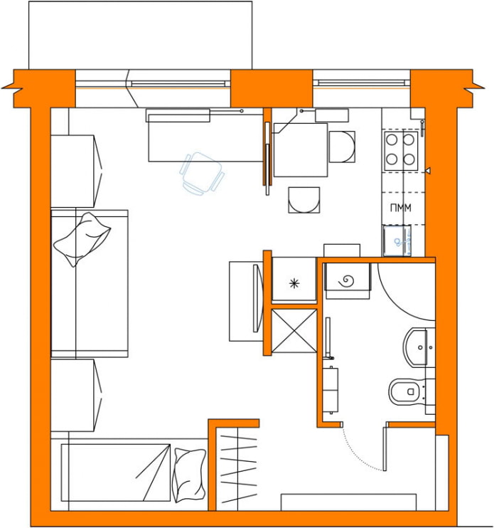 Plan nach der Renovierung