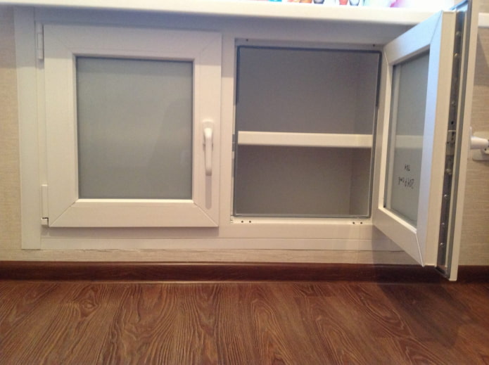 Doppelglasfenster für einen Winterkühlschrank