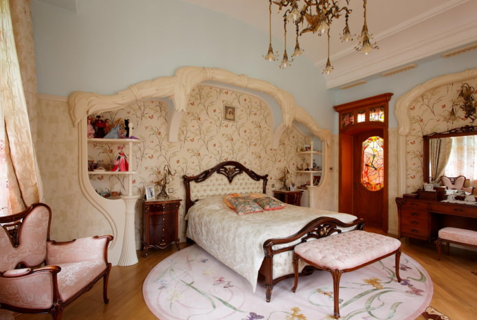 Schlafzimmer für ein Teenager-Mädchen im modernen Stil