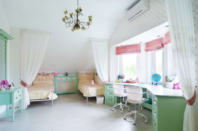 Ein Schlafzimmer für zwei Mädchen aufteilen