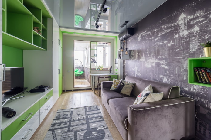 Möbelanordnung im Schlafzimmer für einen Teenager