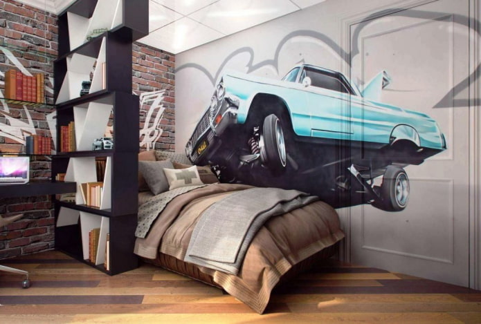 Schlafzimmer für einen Teenager im Loft-Stil