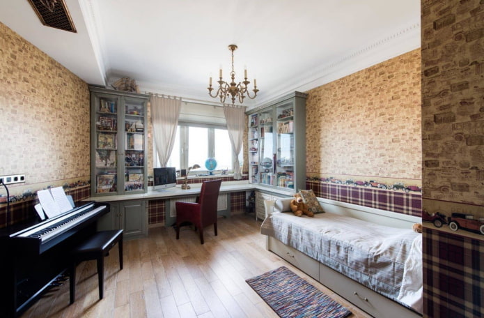 Schlafzimmer für einen Teenager im klassischen Stil