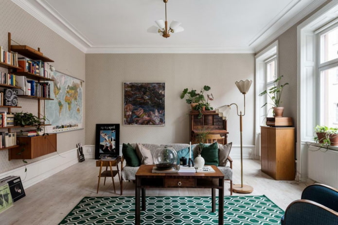 Wohnzimmer im skandinavischen Stil