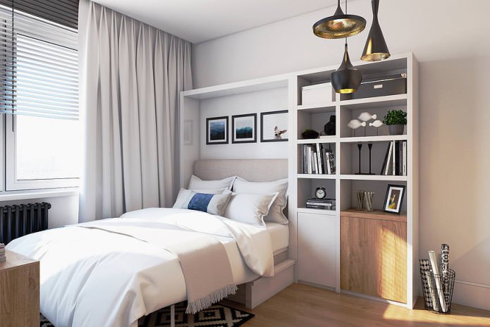Modernes Design einer kleinen Wohnung mit 19 m².