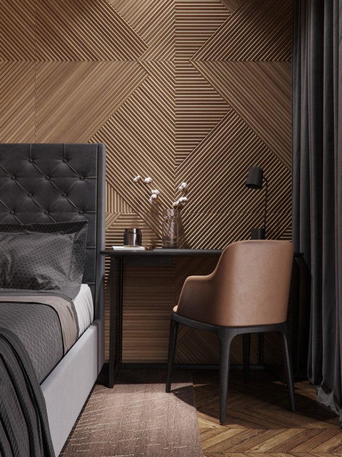 Braune Wände im Schlafzimmer