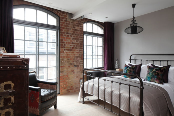 Schlafzimmer im Loft