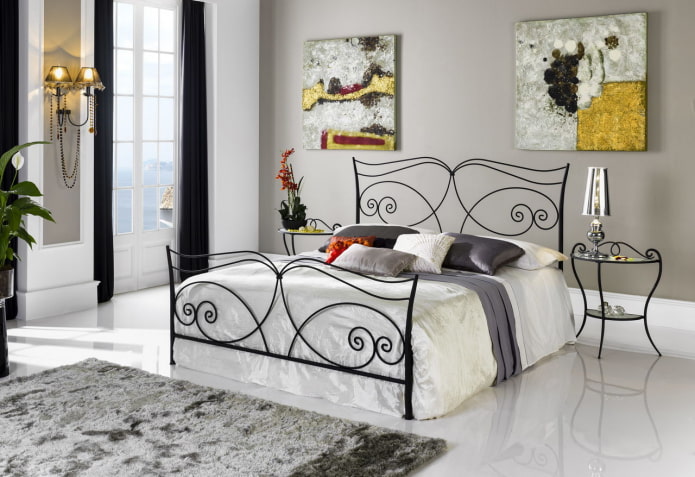 Nachttische aus Schmiedeeisen im Schlafzimmer