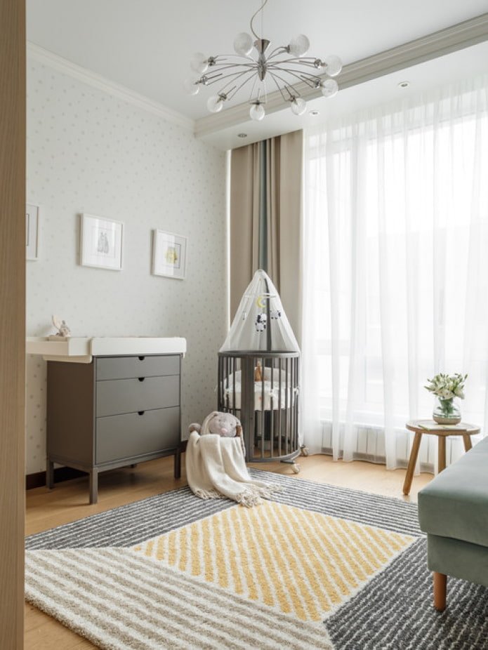 neutraler Teppich im Kinderzimmer