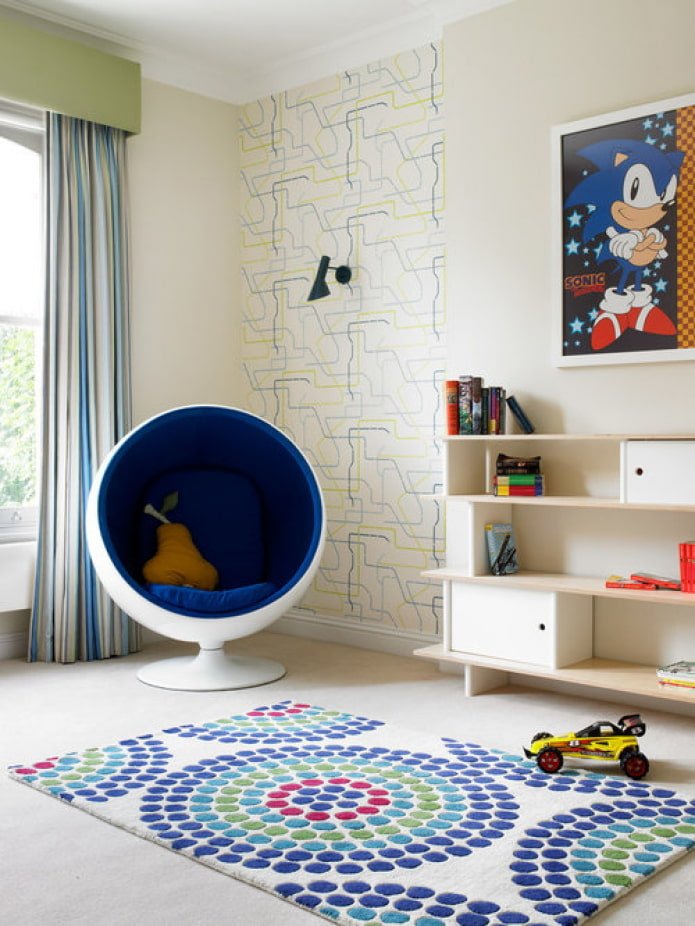 kleiner Teppich im Kinderzimmer