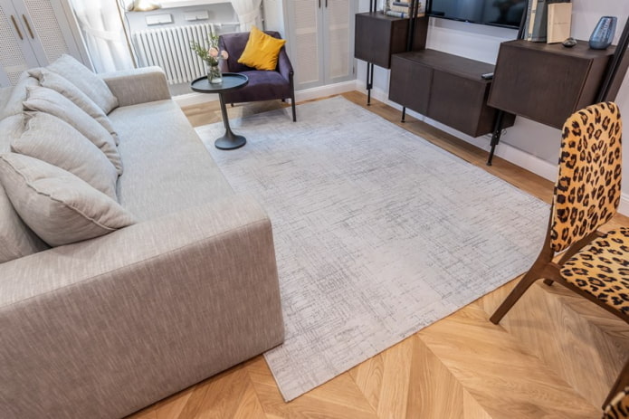 Lage des Teppichs im Wohnzimmer
