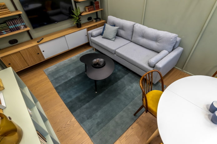 Lage des Teppichs im Wohnzimmer