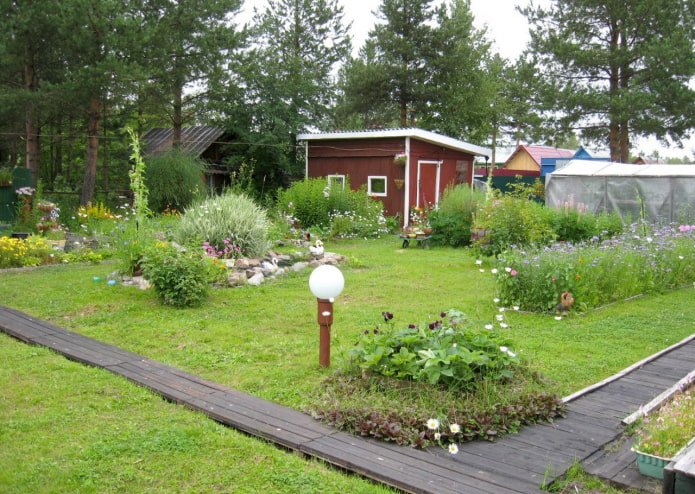 Sommerhaus mit Bretterwegen