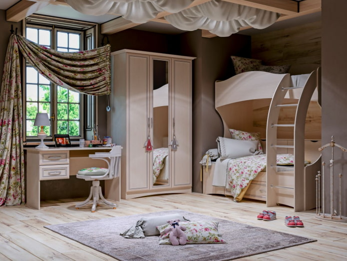 Kinderzimmer für Mädchen im Provence-Stil