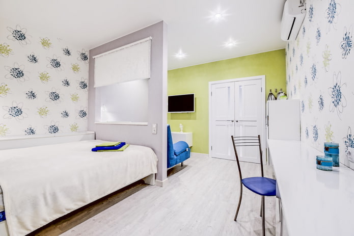 Trennwand zwischen Schlafzimmer und Wohnzimmer
