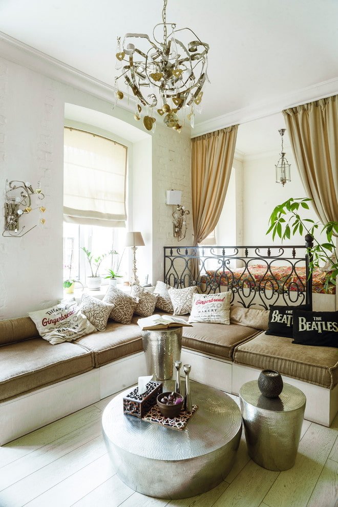 Boho im Schlafzimmer-Wohnzimmer