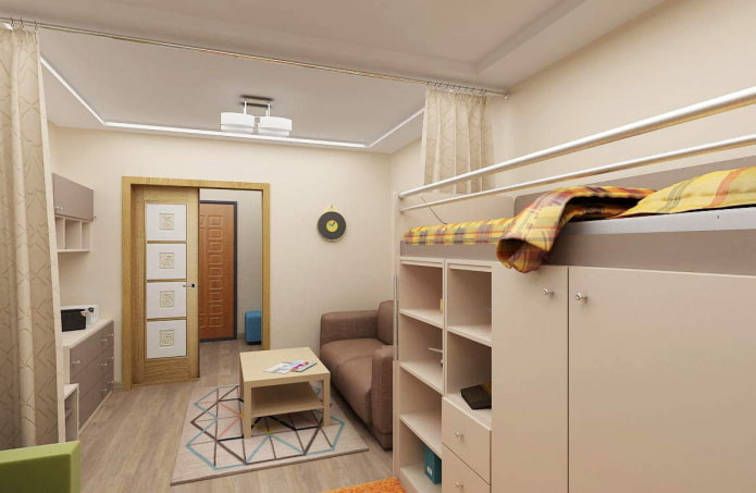 Kinderbett im Wohnzimmer