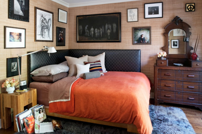 Eckbett im Schlafzimmer