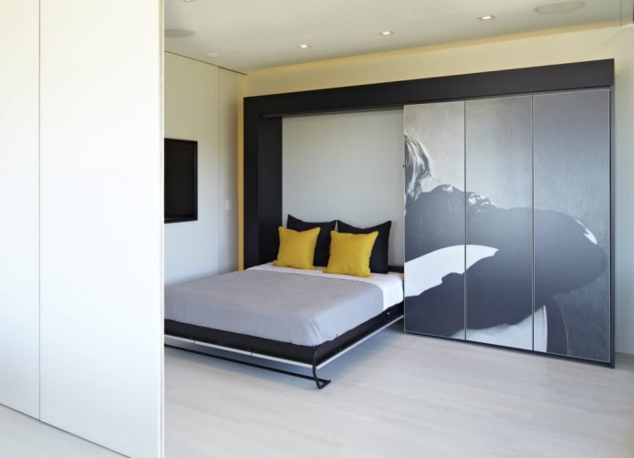 Design eines Einbaubetts im Innenraum