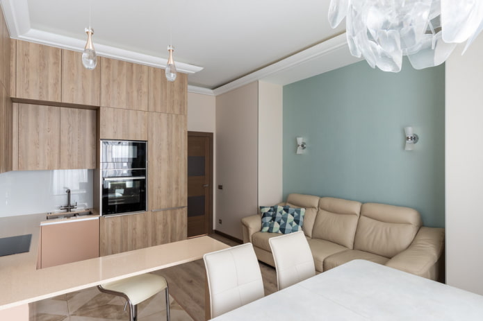 Position von das Sofa im Inneren der Wohnküche
