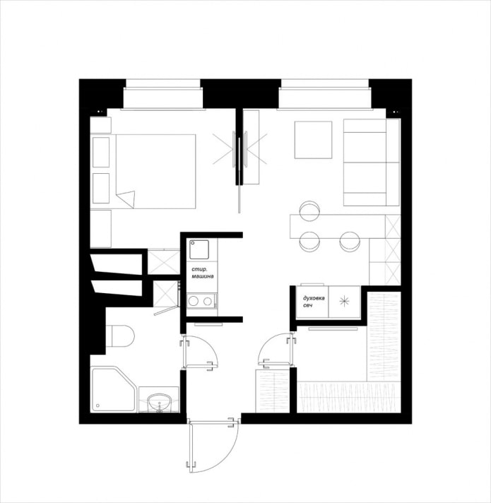 Planung einer Wohnküche mit 12 Quadratmetern