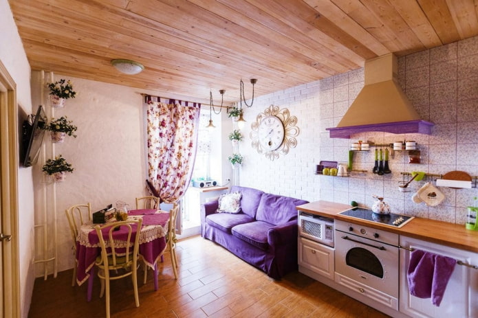 Wohnküchen-Design im Provence-Stil