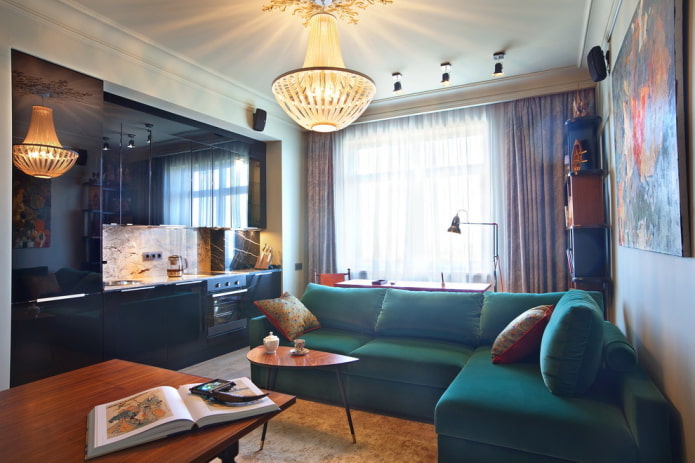 Position des Sofas im Inneren der Wohnküche