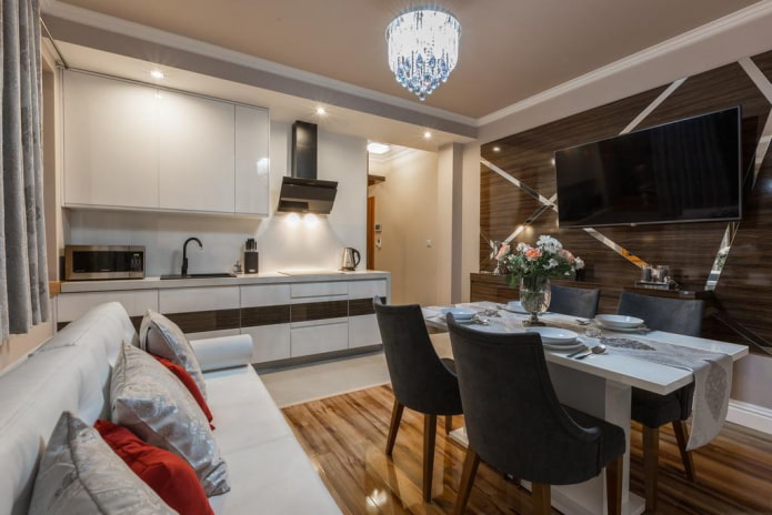 quadratische Wohnküche mit 16 m²