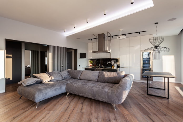 Innenarchitektur Küche-Wohnzimmer