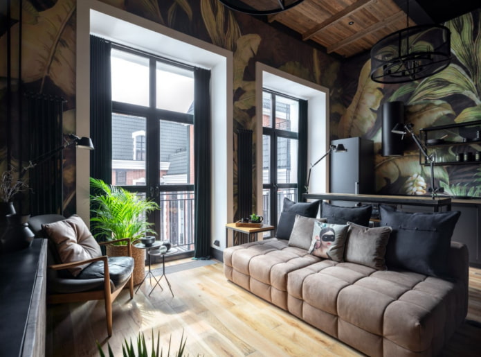 Tapete im Loft-Stil