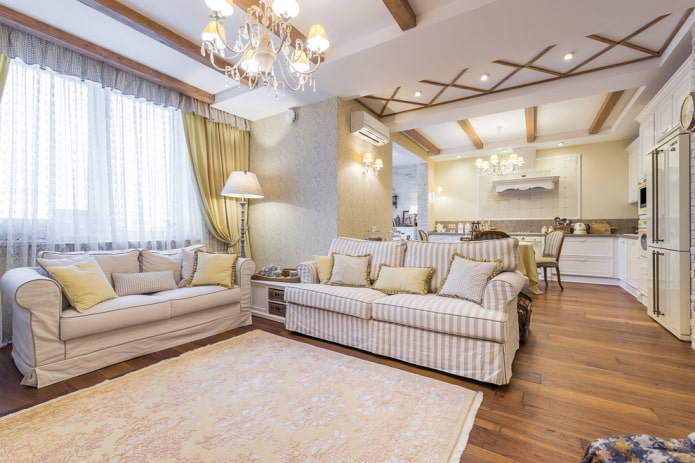 Zoneneinteilung der Wohnküche Zimmer im provenzalischen Stil
