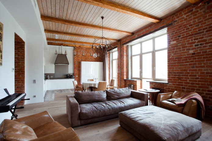 Wohnküche im Loft-Stil