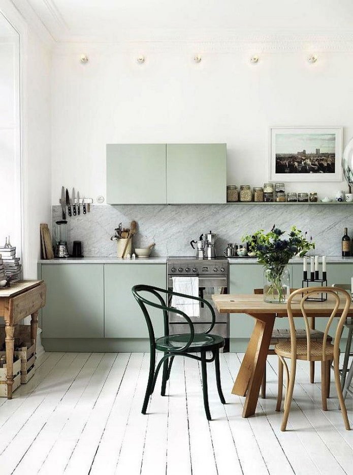 Mint-Scandi-Küche