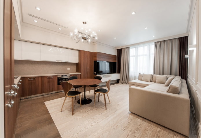 Ecksofa im Kücheninterieur