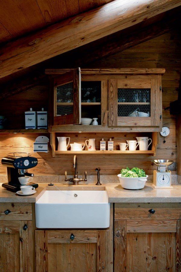 Küchendekor im Chalet-Stil