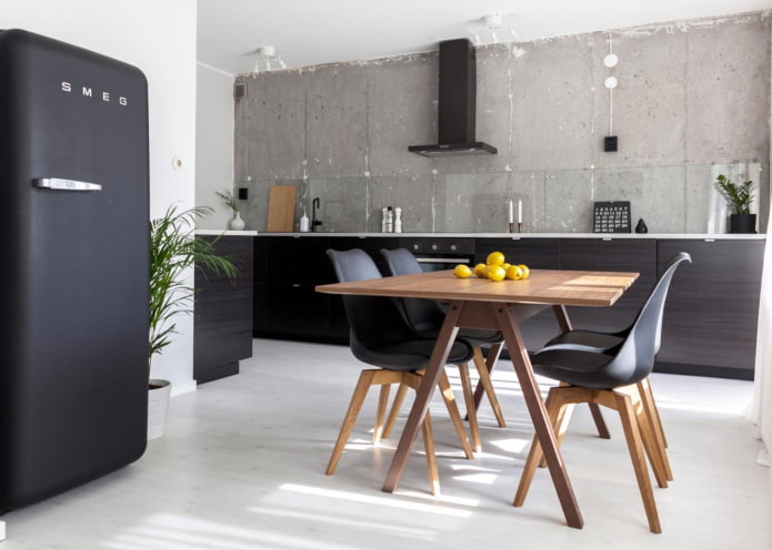 Wenge-Küche im Loft-Stil