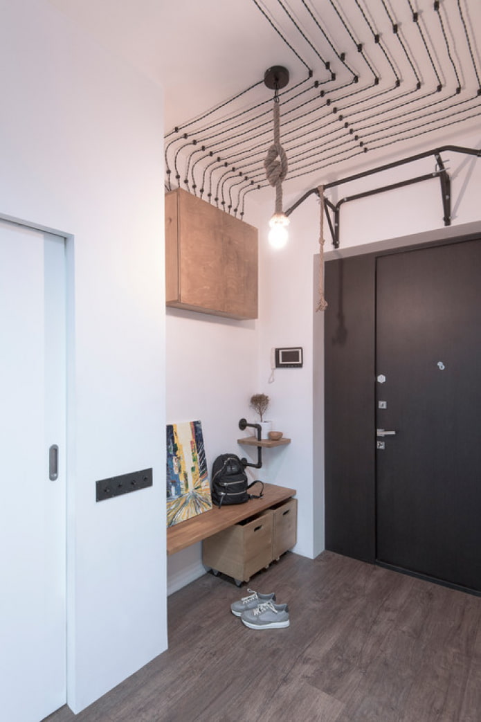 Flur im Loft-Stil