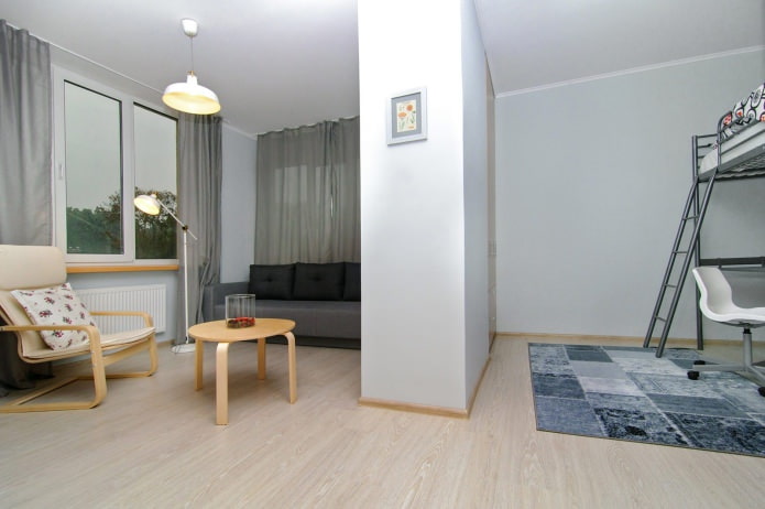 Einzimmerwohnung 44 m² mit Kinderzimmer