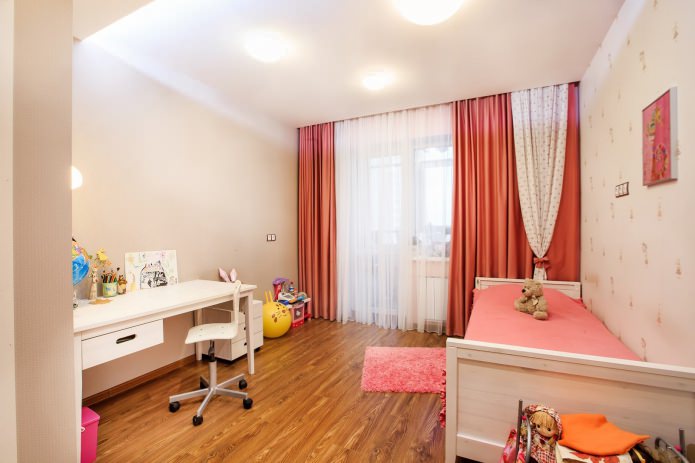 Laminat im Innenraum des Kinderzimmers