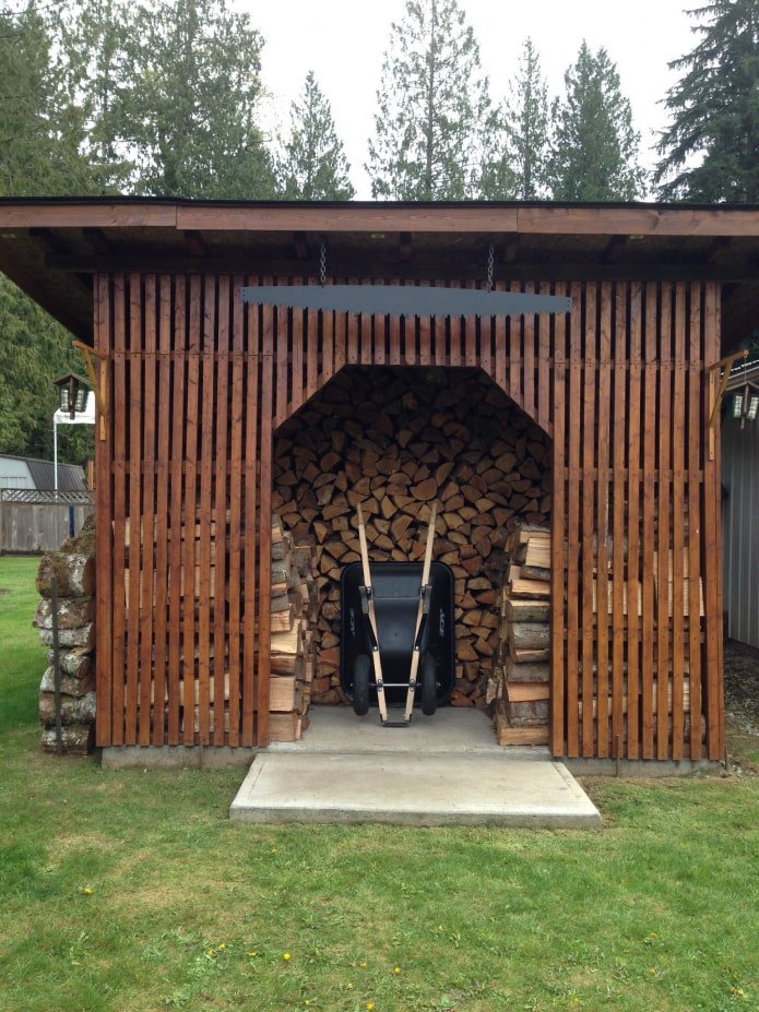 Holzschuppen auf einem Sommerhaus