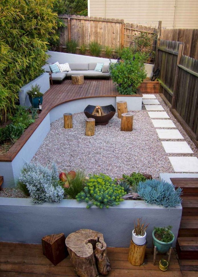 Terrasse eines Sommerhauses