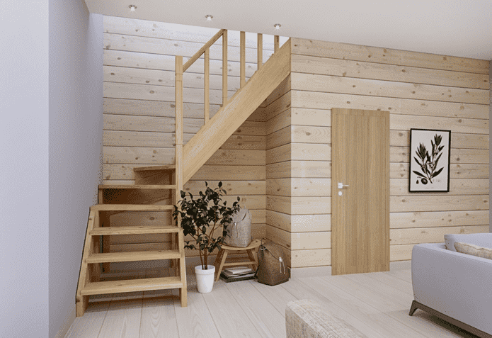 Formen von Treppenläufen im Inneren des Hauses