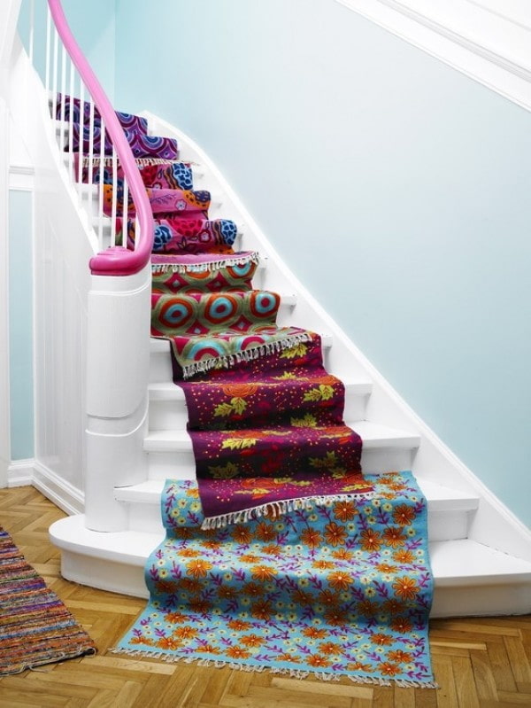 Dekoration einer Treppe im Inneren eines Privathauses