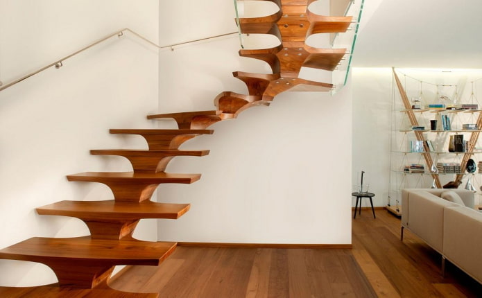 Farbschema der Treppe im Inneren des Hauses