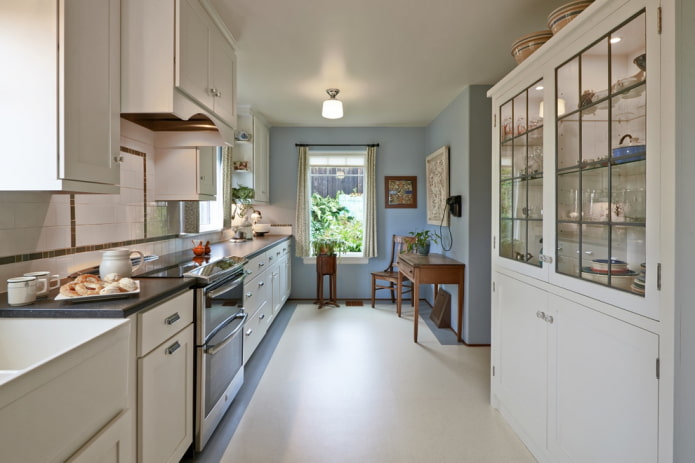 Linoleum im Kücheninterieur