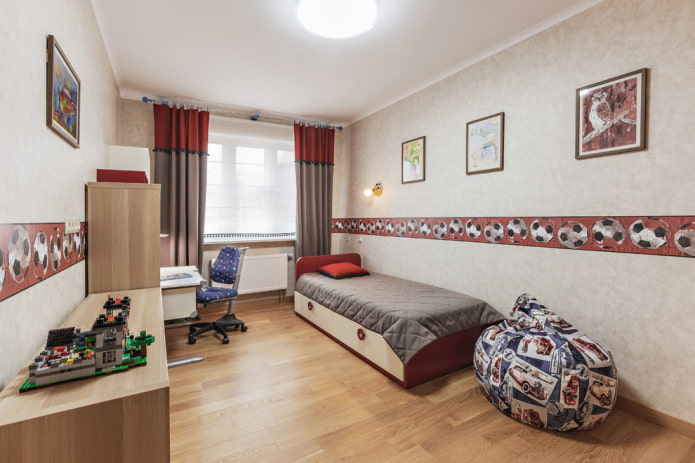 Linoleum mit Laminatimitat im Kinderzimmer