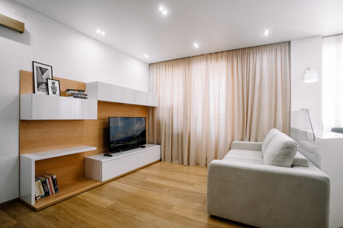 Linoleum mit Laminatimitat im Innenraum