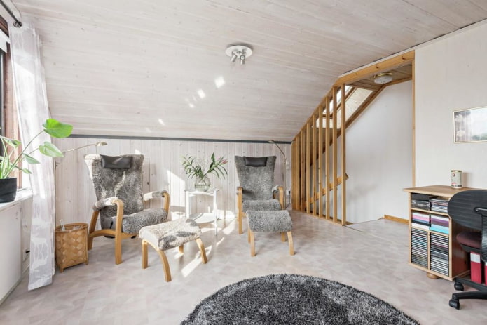 Linoleum auf dem Boden im Inneren eines Landhauses